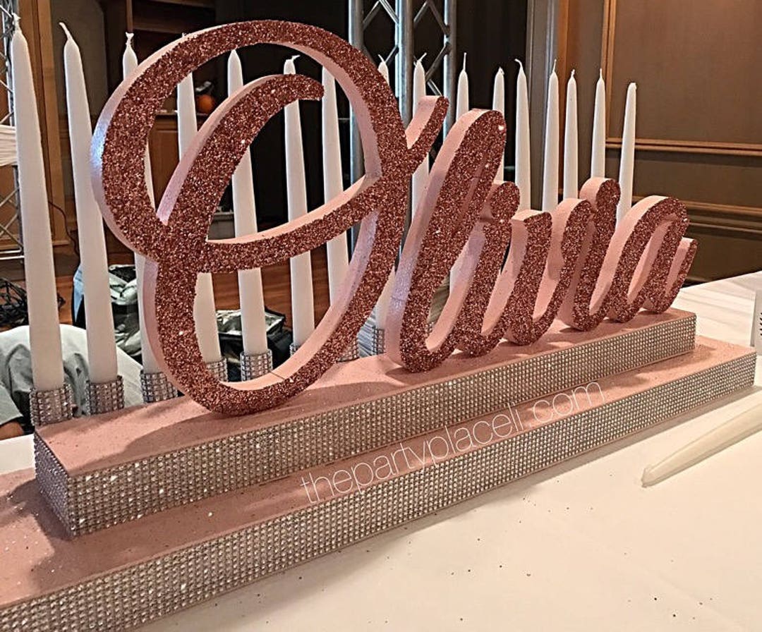 Sweet 16 Candelabra, Quinceanera & Mitzvah Candle Lighting Centerpiece