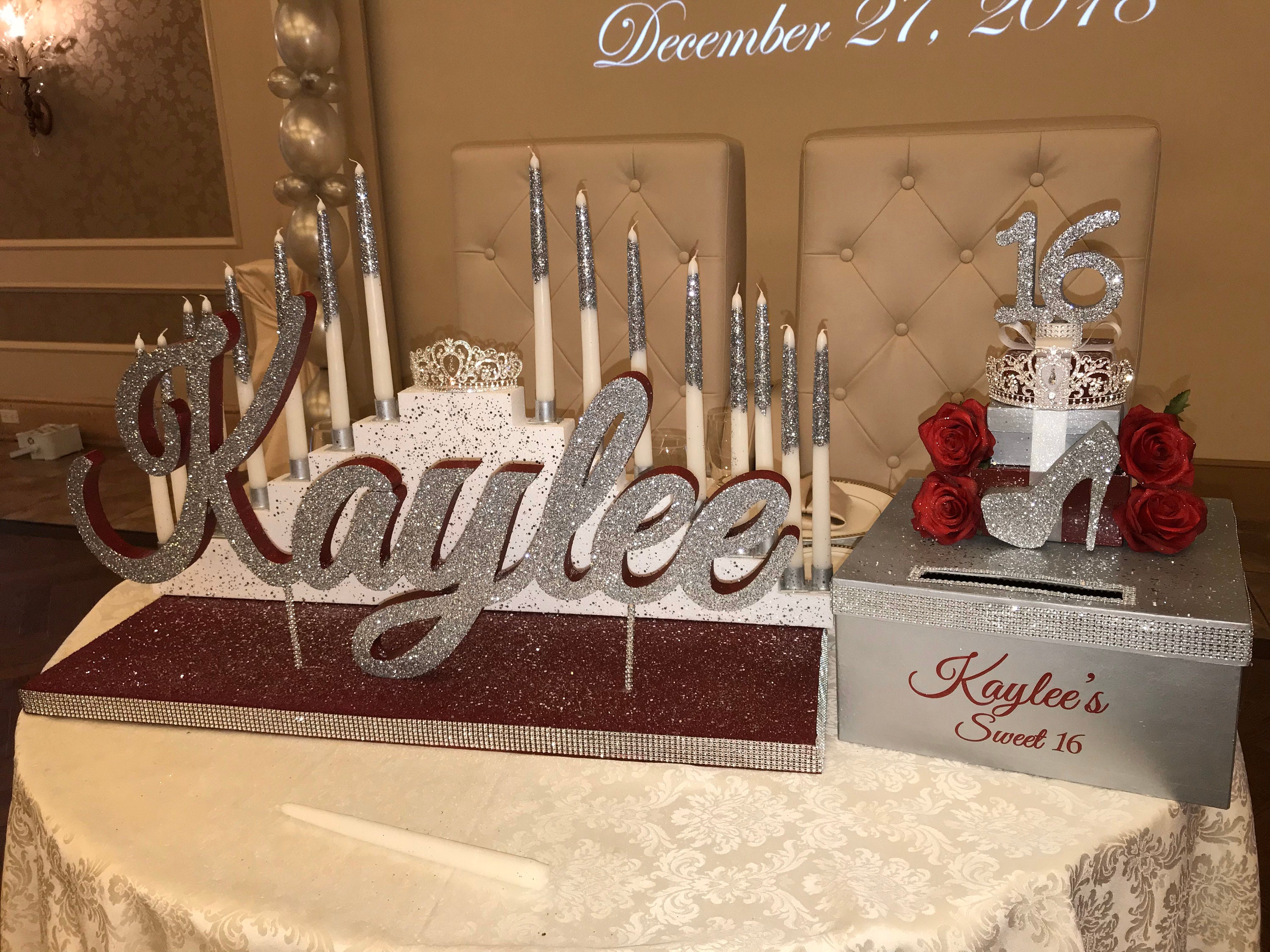 Sweet 16 Package Step Tiered Candelabra Candle Lighting Etsy