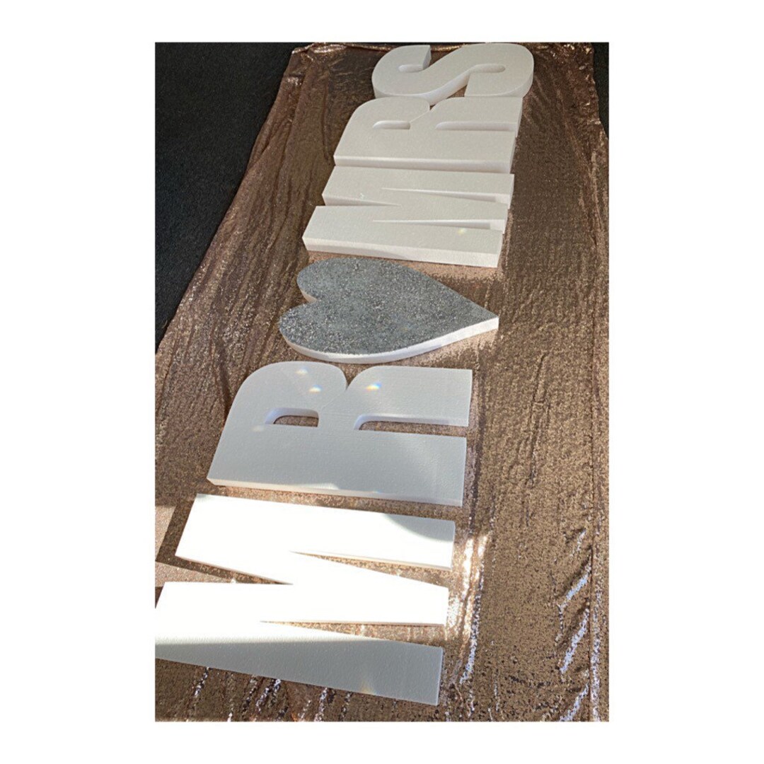 Mr Mrs Heart or & Sign Pool Float Pool Decoration Floating Prop Letters