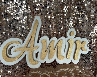 Pool float - Double layer Fun Name Custom  for wedding, engagement, birthday  Floating letters or hanging sign