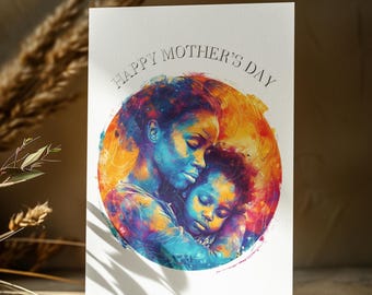 Printable Mother's Day Card: Colorful Artsy Design (Digital Download)