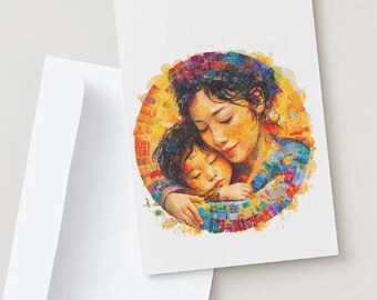 Printable Mother's Day Card: Colorful Artsy Design (Digital Download)