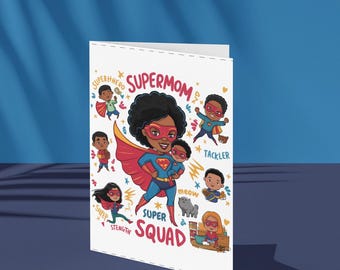 Printable Super Mom Mother's Day Card (Digital Download)