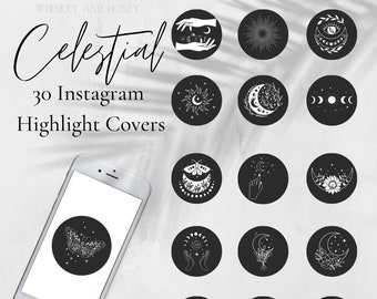 Celestial Theme Instagram Highlight Covers | Digital Download