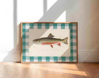 Vintage Trout Art Print | Retro Fishing Poster (Digital Download)