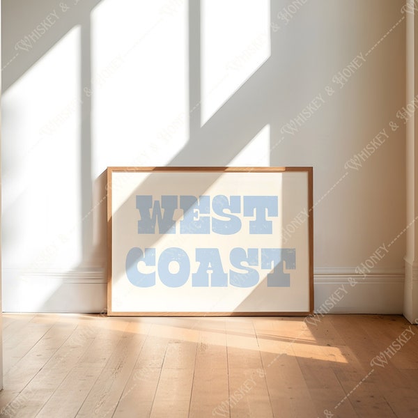 Digital Download | West Coast Art Print | Large Wall Art | Trendy Art | Bar Cart Art | West Coast Poster | Coastal Cowgirl Art | Beach House