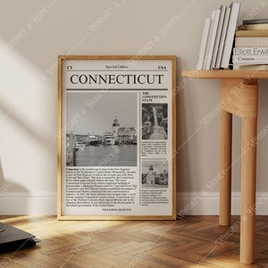Descarga digital / Cartel de arte del estado de Connecticut / Arte de periódico / Arte en blanco y negro / Cartel de Colorado / Impresión de arte de Colorado / Cartel de viaje