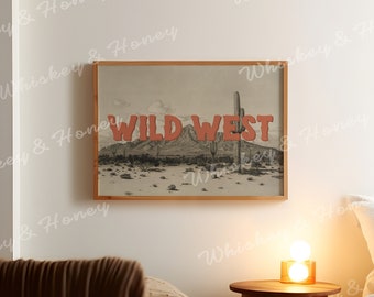 Digital Download | Wild West Art Print | Western Art Print | Printable Wall Art | Vintage Western Art | Vintage Poster | Cowboy Art |Country