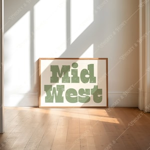 Digital Download | Midwest Art Print | Trendy Wall Art | Midwest Poster | Apartment Art | Location Wall Art | Midwest Western Art |