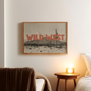 Vintage Wild West Art Print | Western Cowboy Poster (Digital Download) image 1