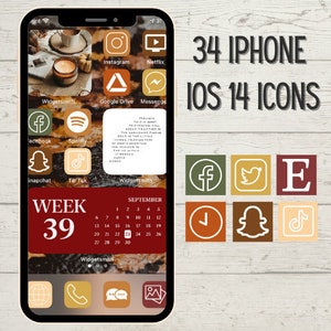 34 Fall Pallet IPhone IOS14 Icons Pack