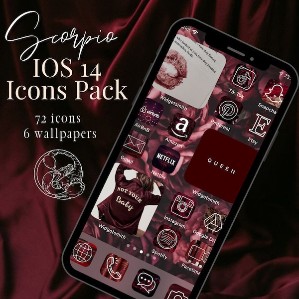 Scorpio Aesthetic Zodiac IOS 14 Pack