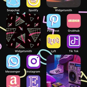 80s Aesthetic App Icons: IOS 14, Wallpapers (Digital Download) image 5