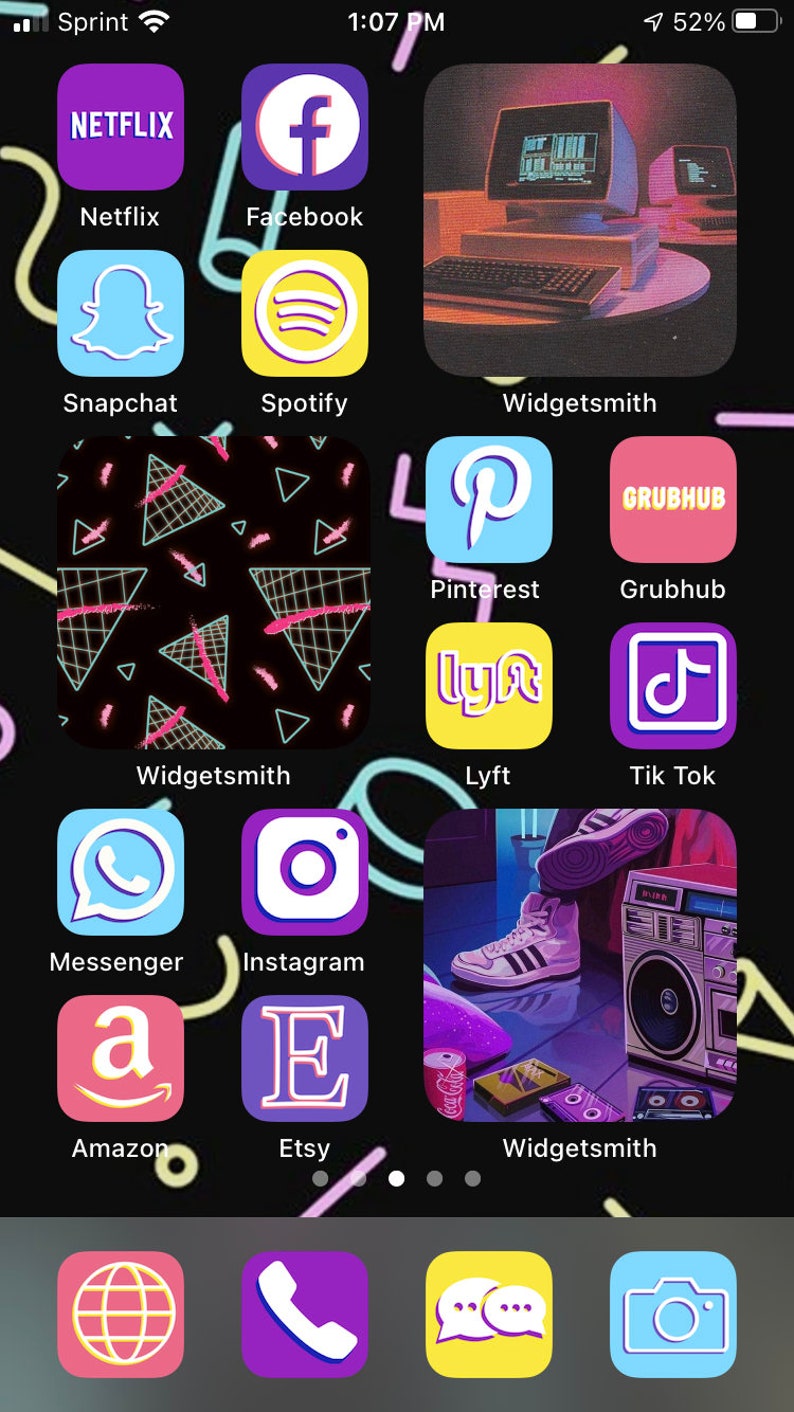 80s Aesthetic App Icons: IOS 14, Wallpapers (Digital Download) image 5