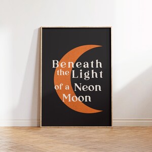 Neon Moon Western Art Print | Country Gallery Wall (Digital Download) image 3