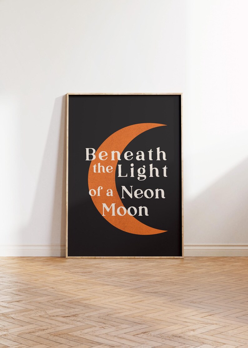 Neon Moon Western Art Print | Country Gallery Wall (Digital Download) image 3