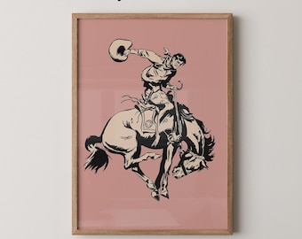 Rodeo Cowboy Art Print | Western Gallery Wall Decor