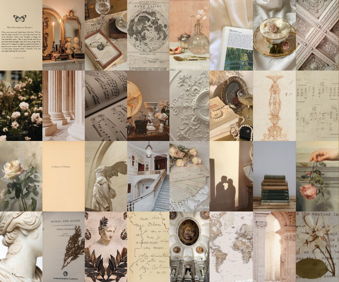 Digital Download Light Academia Collage Kit
