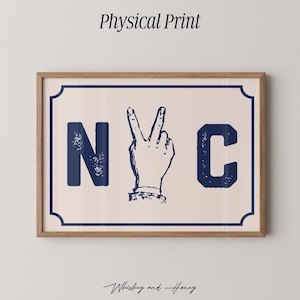 NYC Peace Sign Art Print | Trendy New York City Poster