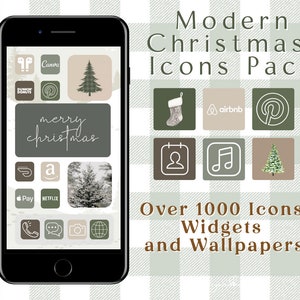 Modern Christmas Phone Icons Pack | Xmas phone icons for Iphone and Android | IOS 14 | IOS 16 | Phone Icons | Christmas Icons | Winter Icons