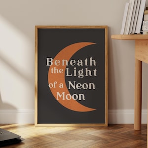 Neon Moon Western Art Print | Country Gallery Wall (Digital Download) image 1