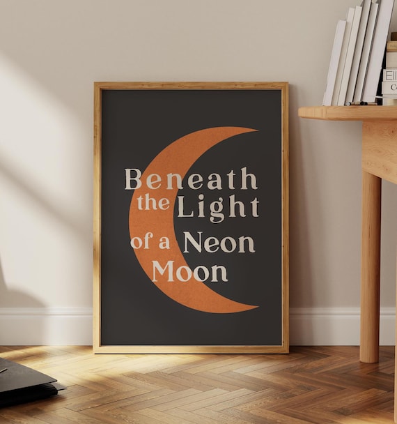 Neon Moon Western Art Print | Country Gallery Wall (Digital Download)