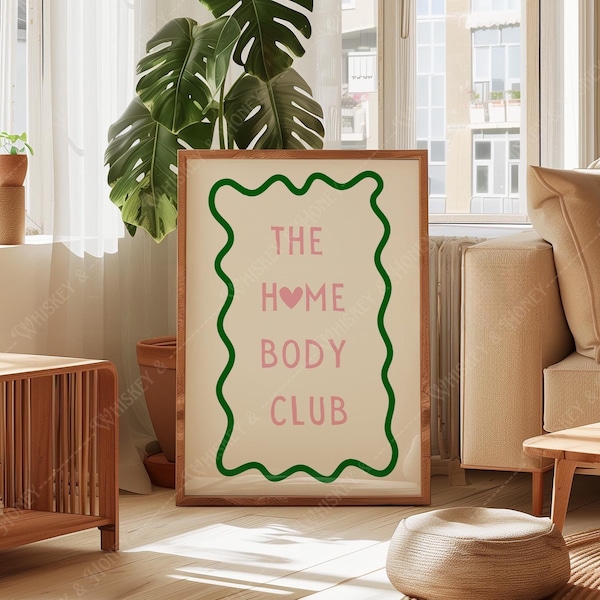 Homebody Club Kunstdruck | Poppige Wandkunst (Digitaler Download)