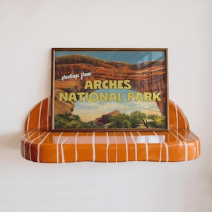 Download digitale / Poster di saluti dal Parco nazionale degli Arches / Poster dello Utah / Poster di cartoline d'epoca / Arte del parco nazionale / Poster degli Arches