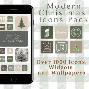 Modern Christmas Phone Icons Pack | Xmas phone icons for Iphone and Android | IOS 14 | IOS 16 | Phone Icons | Christmas Icons | Winter Icons