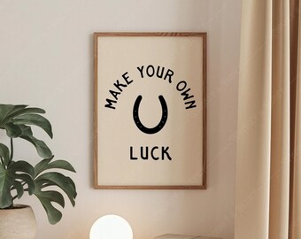 Horseshoe Luck Poster | Trendy Western Art Print (Digital Download)