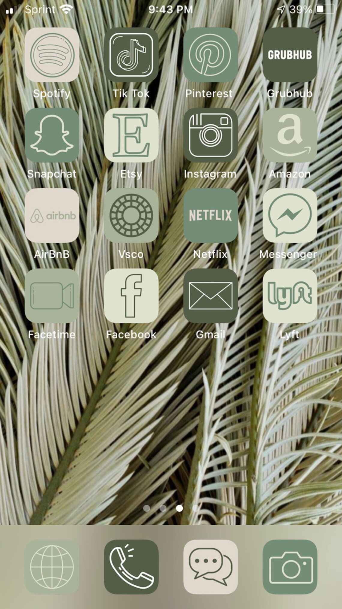 Sage Green Aesthetic IOS 14 Icons Pack Etsy