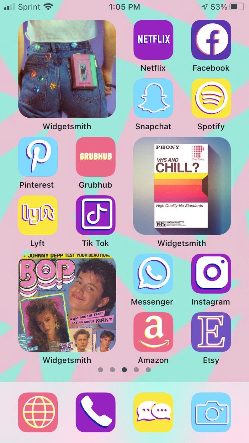 80s Aesthetic App Icons: IOS 14, Wallpapers (Digital Download) image 4