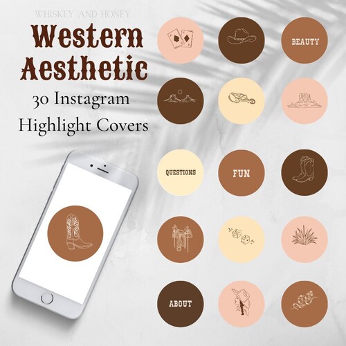 Disco Cowgirl Aesthetic Instagram Highlight Covers Digital - Etsy