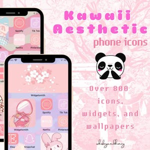 Kawaii Aesthetic mobile icons pack | for android and iphone
