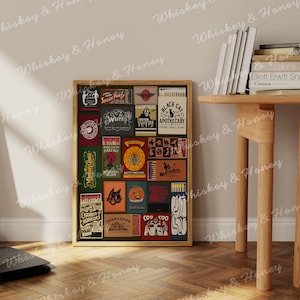 Descarga digital / Impresión artística de cajas de cerillas de Halloween / Póster de otoño / Arte mural de Halloween / Arte de cajas de cerillas / Arte vintage de Halloween / Imprimible