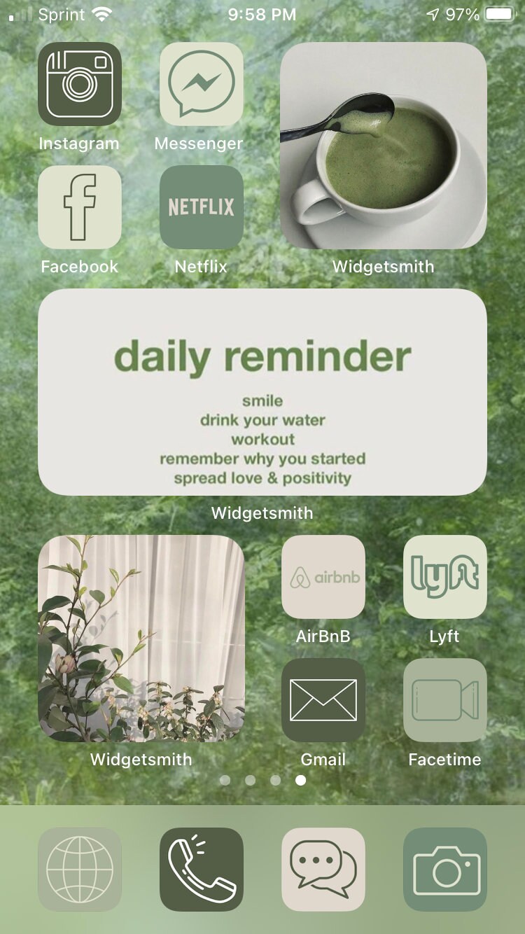 Sage Green Aesthetic IOS 14 Icons Pack Etsy