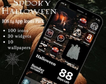 Paquete de iconos de Halloween espeluznante para iPhone iOS 14