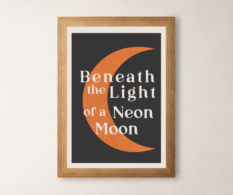 Neon Moon Western Art Print | Country Gallery Wall (Digital Download) image 4