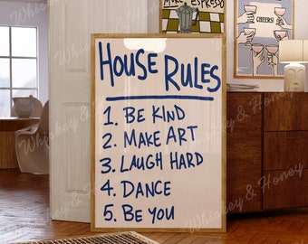 House Rules Art Print | Trendy Home Decor (Digital Download)