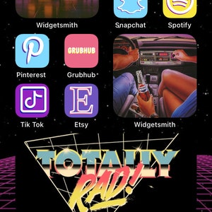 80s Aesthetic App Icons: IOS 14, Wallpapers (Digital Download) image 2