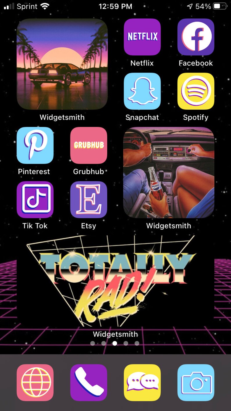 80s Aesthetic IOS 14 Icons Pack Etsy