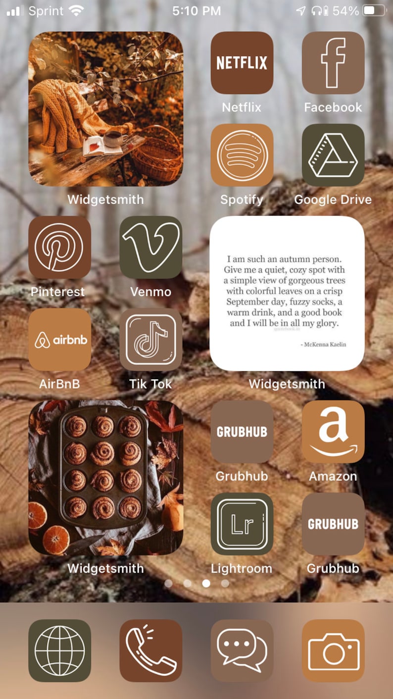 Fall Cottage Core Aesthetic IOS 14 Pack image 4