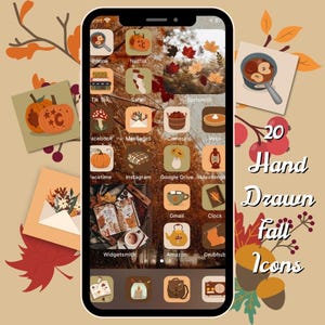 Fall App Icons | Hand-Drawn IOS (20 Icons