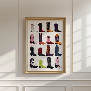 Digitaler Download | Halloween Stiefel Kunstdruck | Halloween Kunstdruck | Western Halloween | Gruselige Kunst | Cowgirl Stiefel Kunst | Gruselige Wandkunst