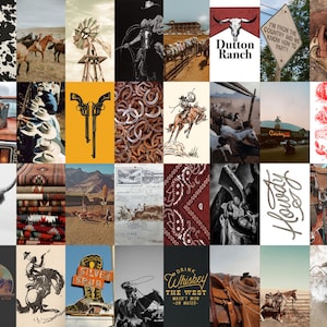 Cowboy Western Aesthetic Wall Collage Digital Download 75 - Etsy