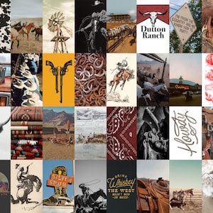 Cowboy Western Aesthetic Wall collage | Digital download | 75 pieces