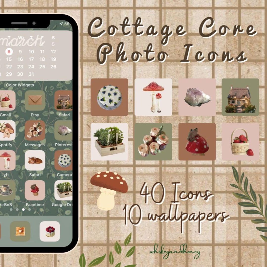 Cottage-core Aesthetic Pictures Icons Pack | Android and iPhone Icons ...