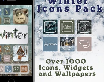 Winter App Icons | iOS & Android, Widgets (Digital Download)