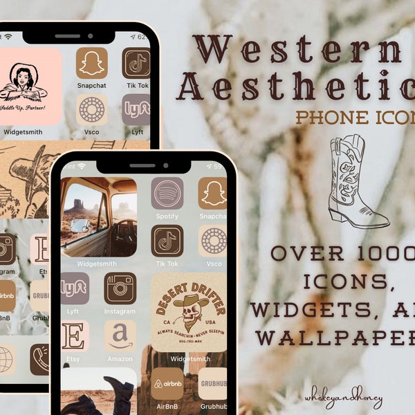 Western Aesthetic IOS 14 Icons Pack