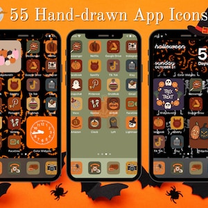Hand-Drawn Halloween App Icons Pack | IOS 14 App Icons